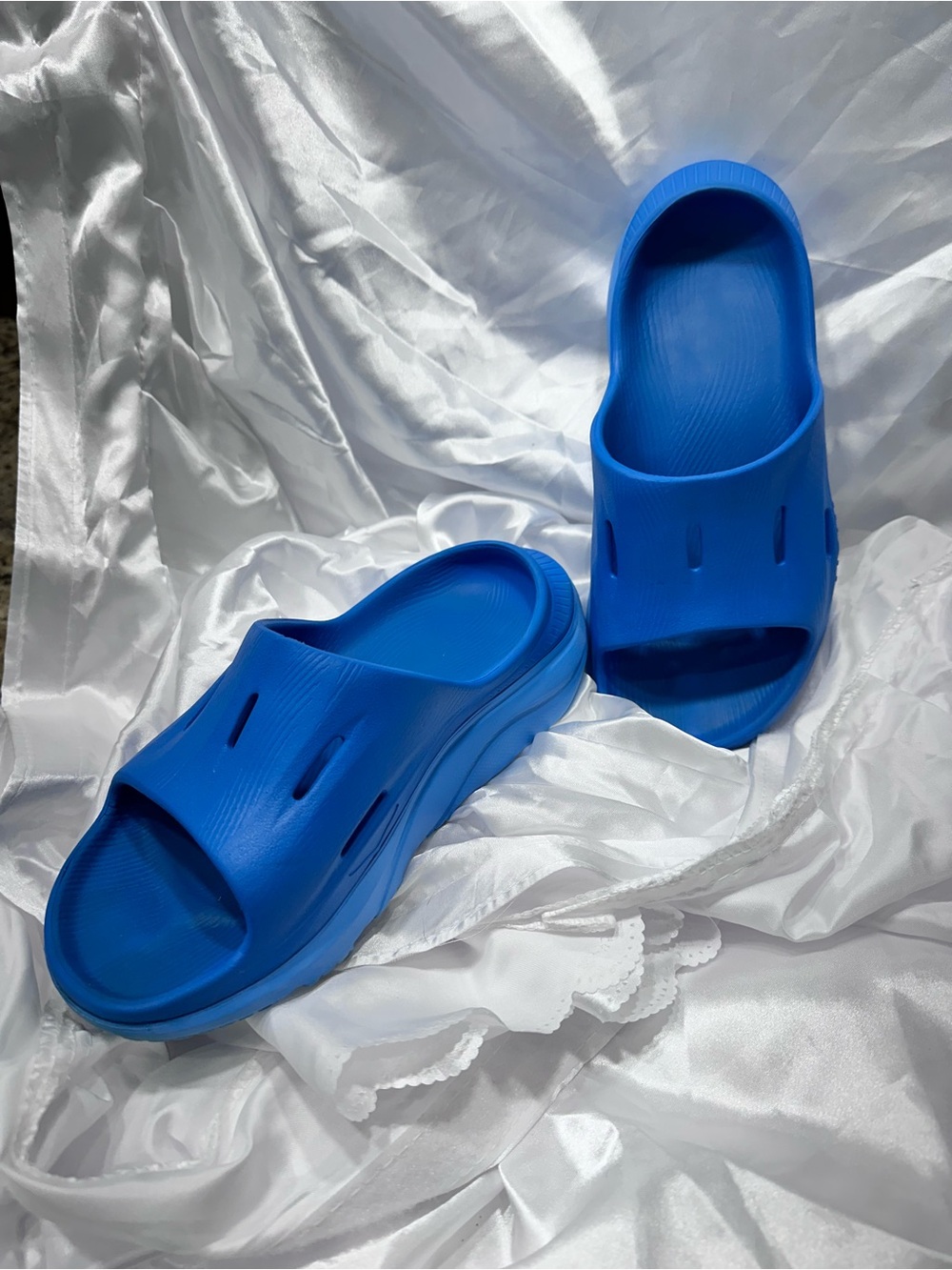 Hoka Ora Recovery Slide 3 Blue Slip-Ons Sz 6 - Picture 3 of 5